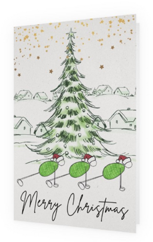 Pilates Greetings Card - Christmas