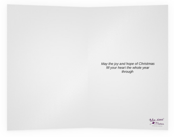Pilates Greetings Card - Christmas