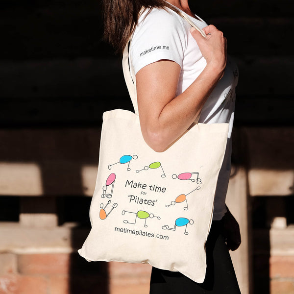 Pilates Lover Gift Bag – Lightweight Reusable Tote with Fun Pilates Poses