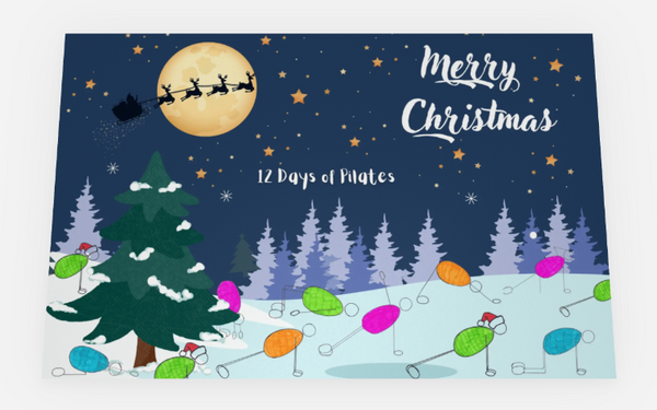“12 Days of Pilates” Christmas Card – Perfect Gift for Pilates Lovers