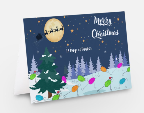“12 Days of Pilates” Christmas Card – Perfect Gift for Pilates Lovers