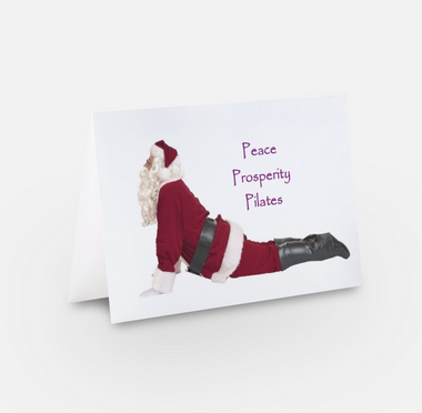 Pilates Santa Christmas Card